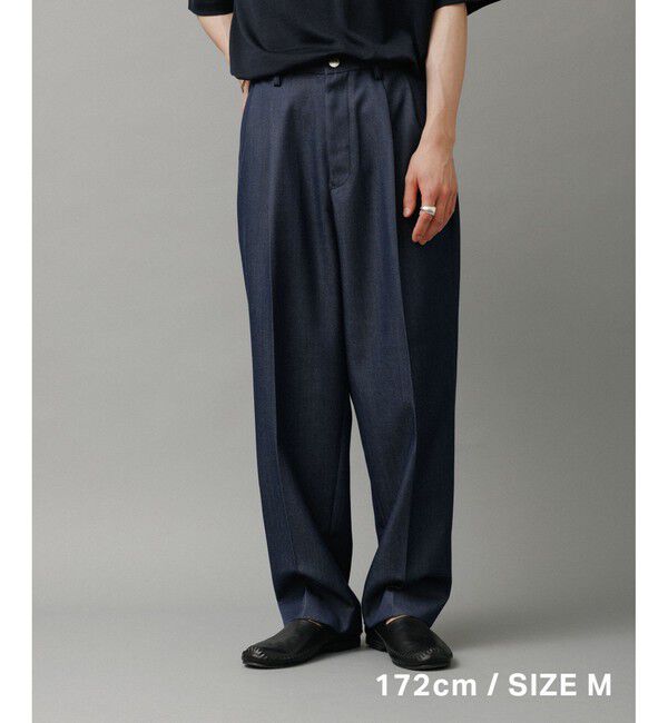 ADAM ET ROPE'「NIKKE ワイド イージー スラックスデニム / ADAM ET ROPE' JEANS -GRID-」|デニム|