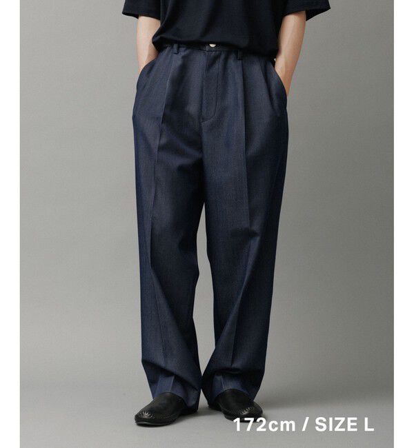 ADAM ET ROPE'「NIKKE ワイド イージー スラックスデニム / ADAM ET ROPE' JEANS -GRID-」|デニム|