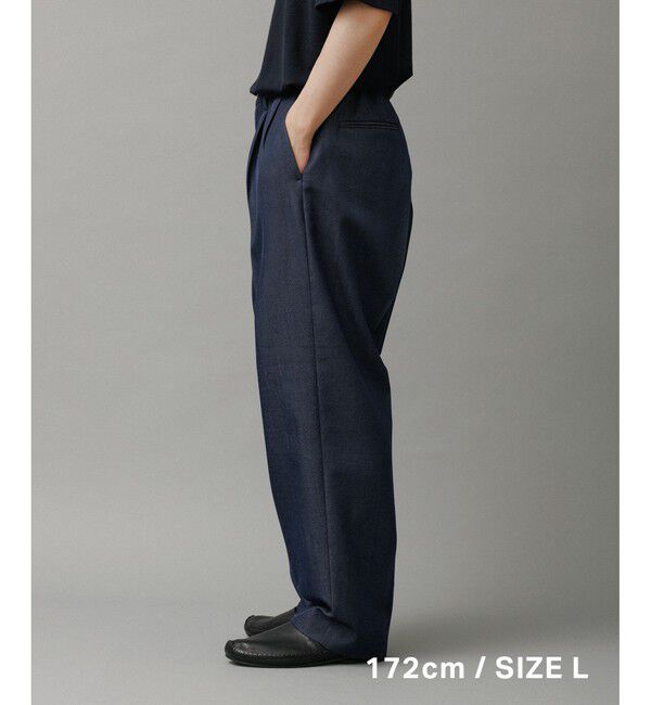 ADAM ET ROPE'「NIKKE ワイド イージー スラックスデニム / ADAM ET ROPE' JEANS -GRID-」|デニム|