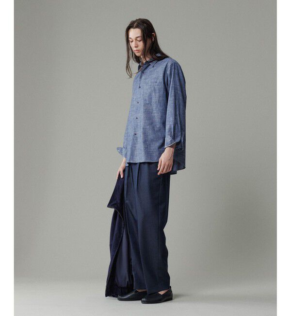 ADAM ET ROPE'「NIKKE ワイド イージー スラックスデニム / ADAM ET ROPE' JEANS -GRID-」|デニム|