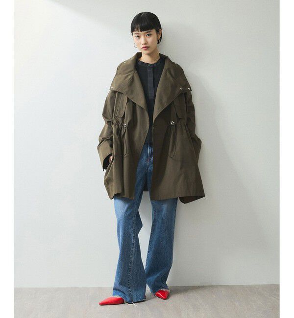 ADAM ET ROPE'「【WEB限定】スタンドカラーハーフモッズコート」|ミリタリー・モッズコート|