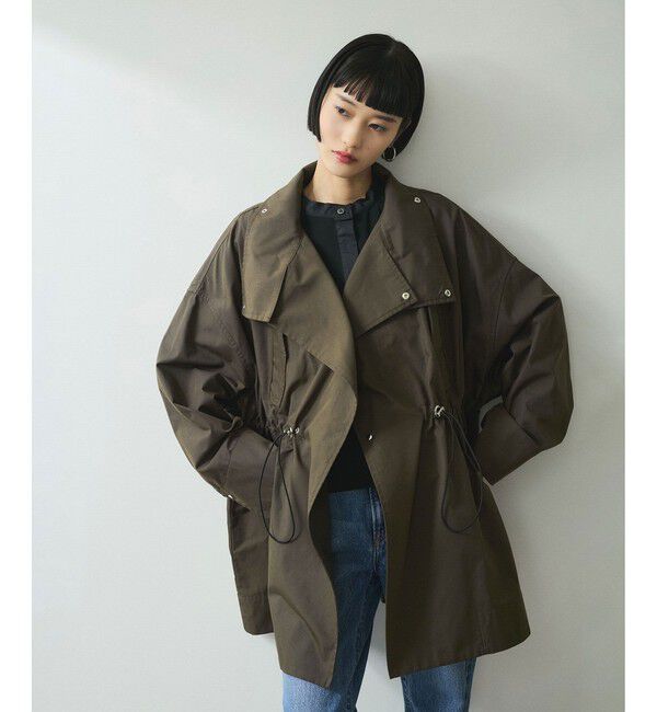 ADAM ET ROPE'「【WEB限定】スタンドカラーハーフモッズコート」|ミリタリー・モッズコート|