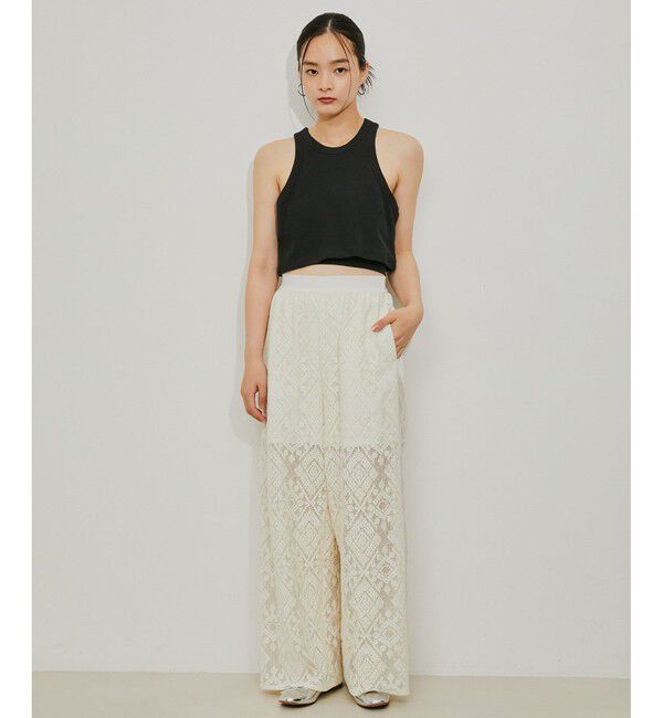 ADAM ET ROPE'「【サステナブル】Wフェイスジャージーセットロンパース」|オールインワン|