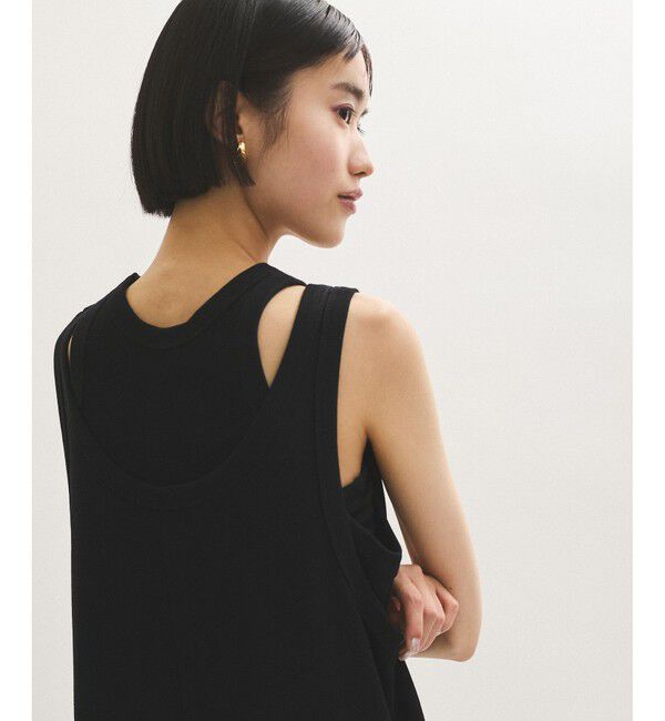 ADAM ET ROPE'「【サステナブル】Wフェイスジャージーセットロンパース」|オールインワン|