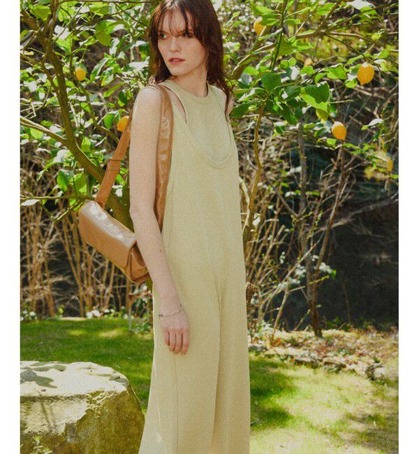 ADAM ET ROPE'「【サステナブル】Wフェイスジャージーセットロンパース」|オールインワン|