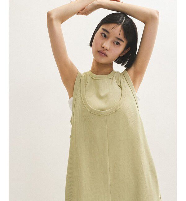 ADAM ET ROPE'「【サステナブル】Wフェイスジャージーセットロンパース」|オールインワン|