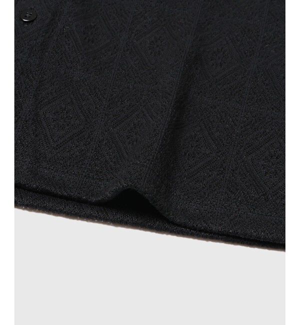 ADAM ET ROPE'「メッシュジャガード ボックスシルエット ニットポロ / ロングシーズン着用可能」|ポロシャツ|