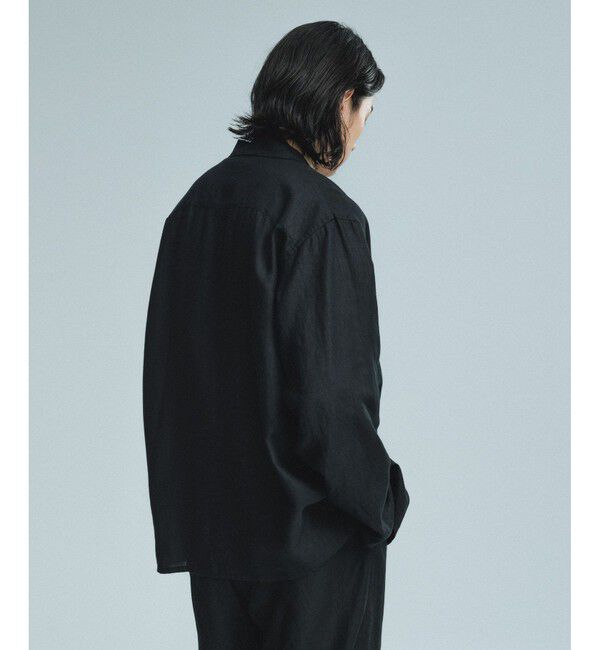 ADAM ET ROPE'「ボックスシルエット リネン シャツ ジャケット / セットアップ可能」|テーラードジャケット|