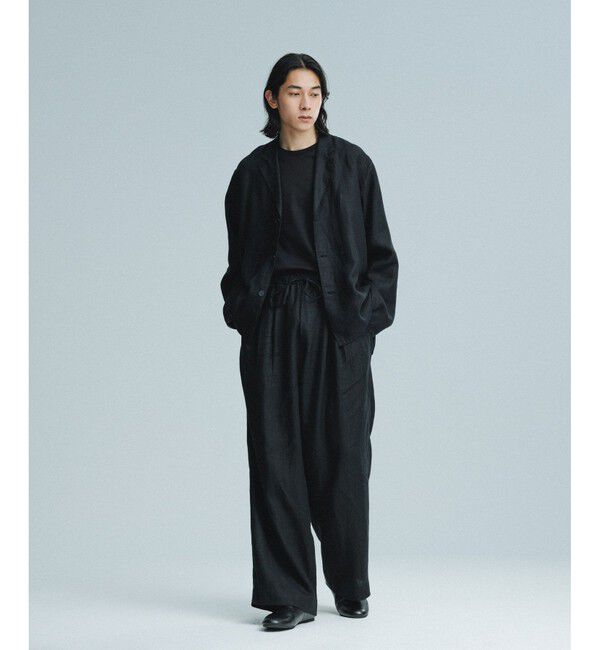 ADAM ET ROPE'「ボックスシルエット リネン シャツ ジャケット / セットアップ可能」|テーラードジャケット|