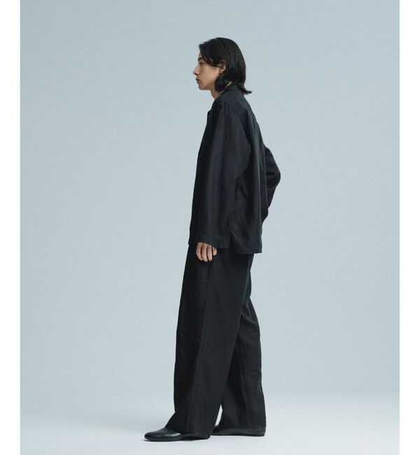 ADAM ET ROPE'「ボックスシルエット リネン シャツ ジャケット / セットアップ可能」|テーラードジャケット|