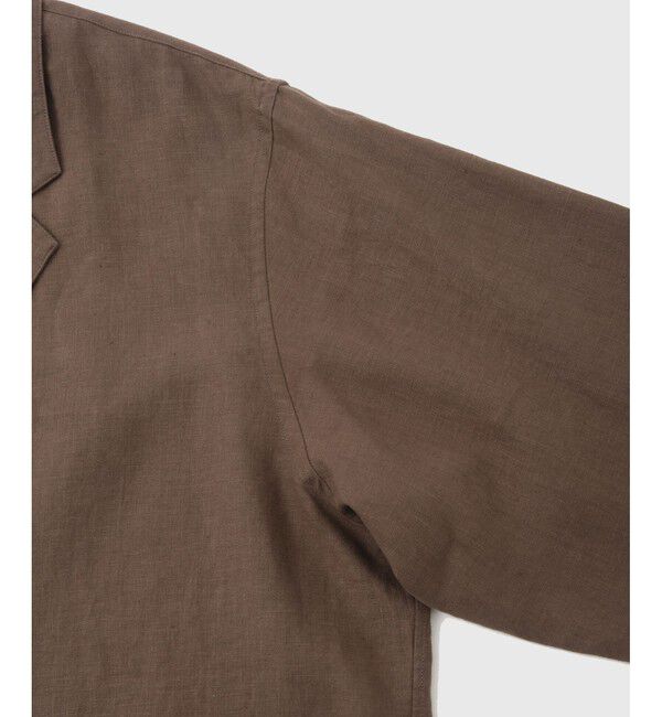 ADAM ET ROPE'「ボックスシルエット リネン シャツ ジャケット / セットアップ可能」|テーラードジャケット|