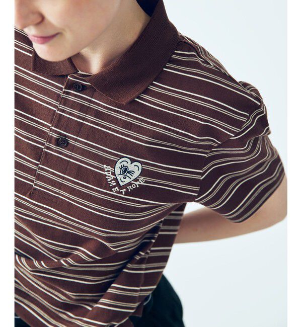 ADAM ET ROPE'「【Chocomoo&times;ADAM ET ROPE'】EX 刺しゅうPOLO」|ポロシャツ|