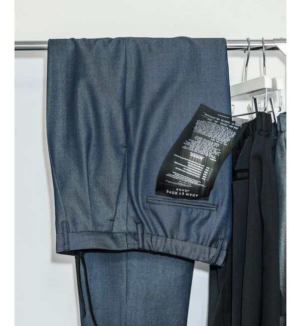 ADAM ET ROPE'「【NIKKE】ワイド イージー デニム スラックス / ADAM ET ROPE' JEANS -GRID-」|デニム|ネイビー(40)