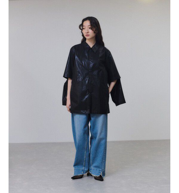 ADAM ET ROPE'「2WAYスリーブコーティングシャツブルゾン」|ブルゾン・スタジャン|