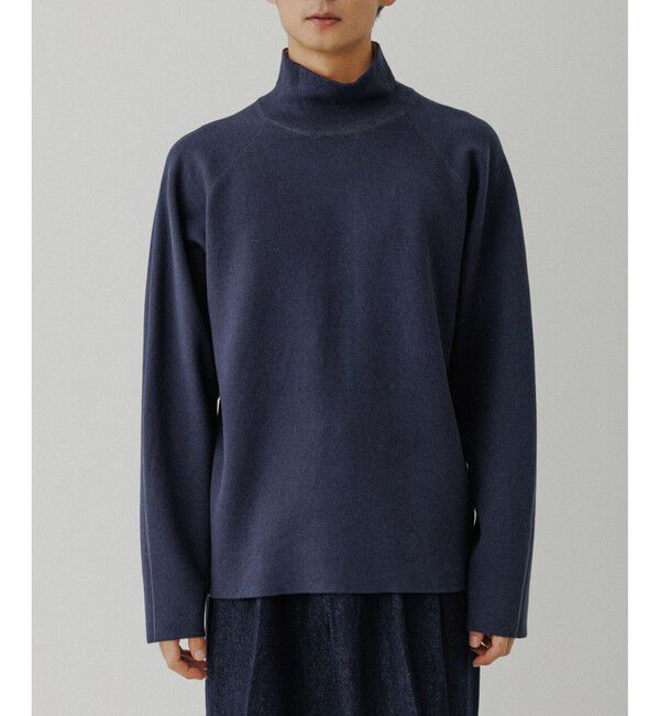 ADAM ET ROPE'「《リバーシブル》カシミヤブレンド オフタートルニット」|ニット・セーター|ネイビー(40)