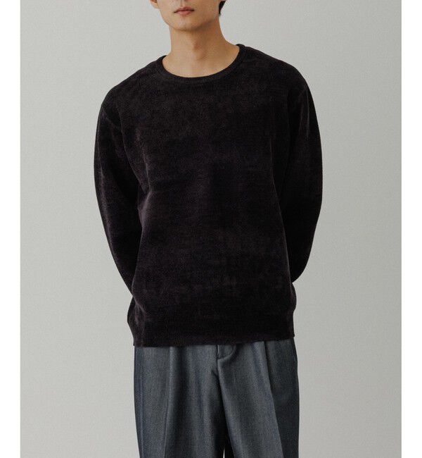 ADAM ET ROPE'「モールヤーン クルーネック ニットプルオーバー」|ニット・セーター|