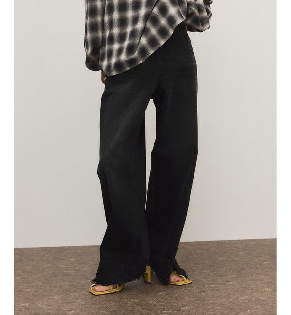 ADAM ET ROPE'「ルーズフィットアジャストデニム」|デニム|ブラック(01)