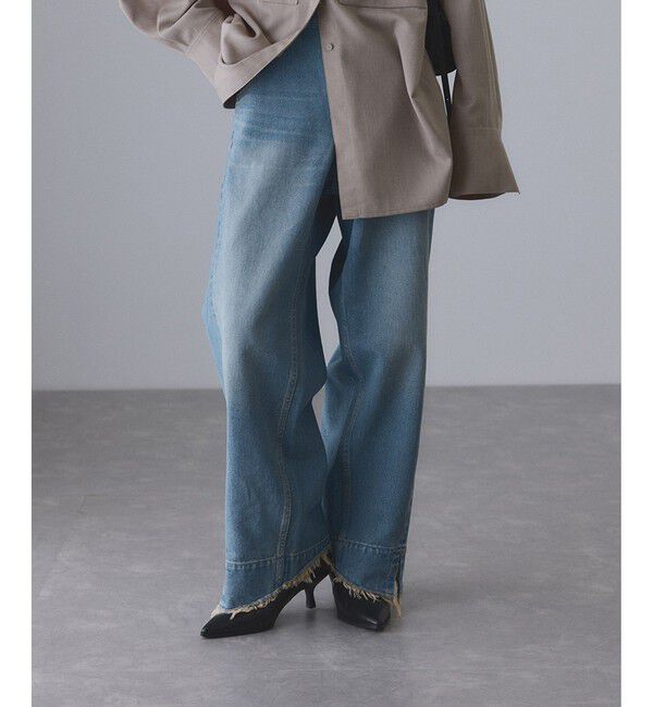ADAM ET ROPE'「ルーズフィットアジャストデニム」|デニム|サックス(48)