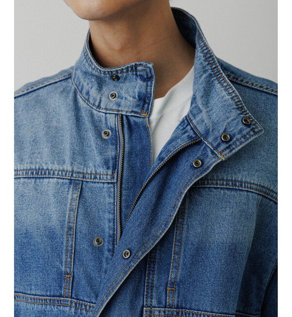 ADAM ET ROPE'「ブリーチデニム ボマージャケット / ADAM ET ROPE' JEANS -FILM-」|デニムジャケット|