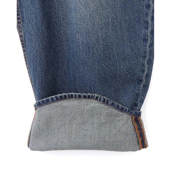 ADAM ET ROPE'「【サステナブル】ロングタブベルトバレルデニム」|デニム|