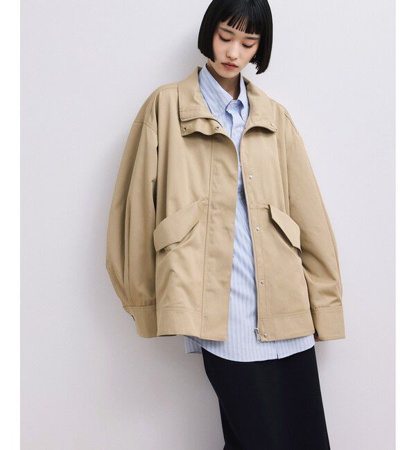 ADAM ET ROPE'「【WEB限定】スタンドネックドロストブルゾン/撥水」|ブルゾン・スタジャン|