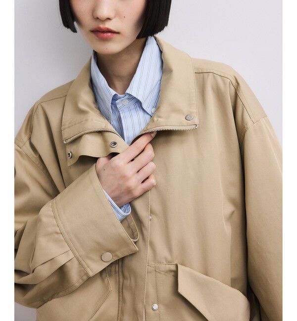 ADAM ET ROPE'「【WEB限定】スタンドネックドロストブルゾン/撥水」|ブルゾン・スタジャン|