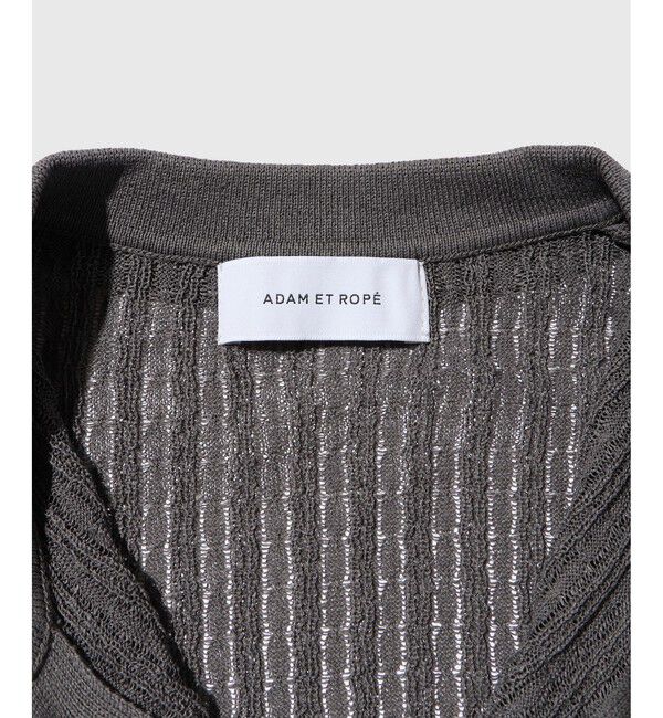 ADAM ET ROPE'「シアーニットシャツカーディガン」|カーディガン|