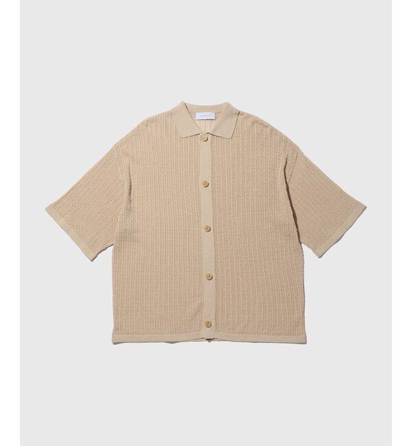 ADAM ET ROPE'「シアーニットシャツカーディガン」|カーディガン|ベージュ系(28)