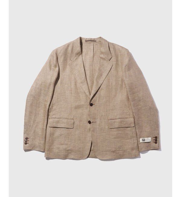 ADAM ET ROPE'「ボックス シルエット リネンブレザー」|テーラードジャケット|ベージュ系(28)