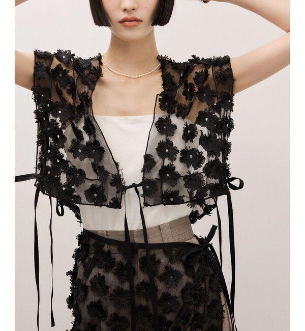 ADAM ET ROPE'「フラワーチュール2WAYトップス」|シャツ・ブラウス|