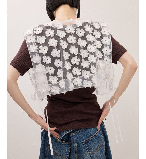 ADAM ET ROPE'「フラワーチュール2WAYトップス」|シャツ・ブラウス|