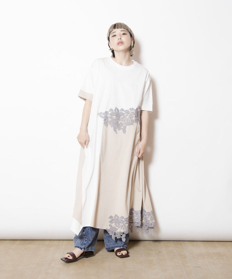  「レースモチーフワンピース」|ワンピース|