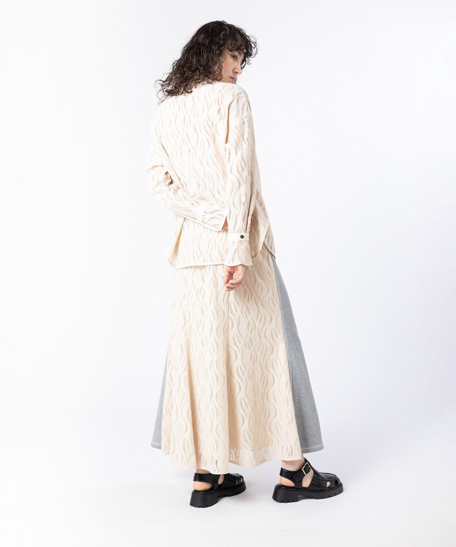  「レース切替マーメイドスカート」|スカート|