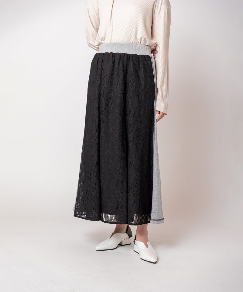  「レース切替マーメイドスカート」|スカート|