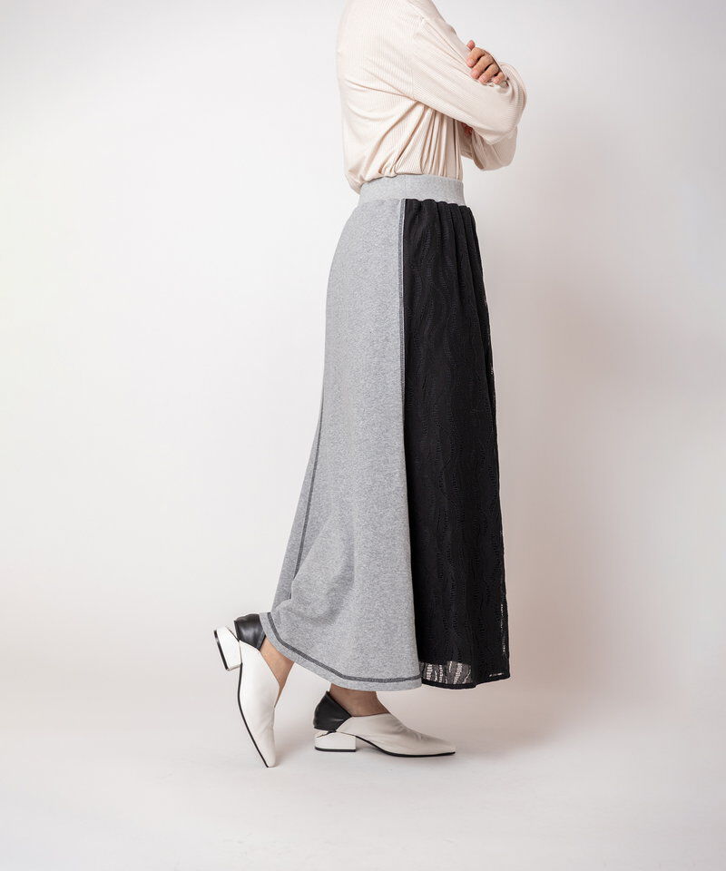  「レース切替マーメイドスカート」|スカート|