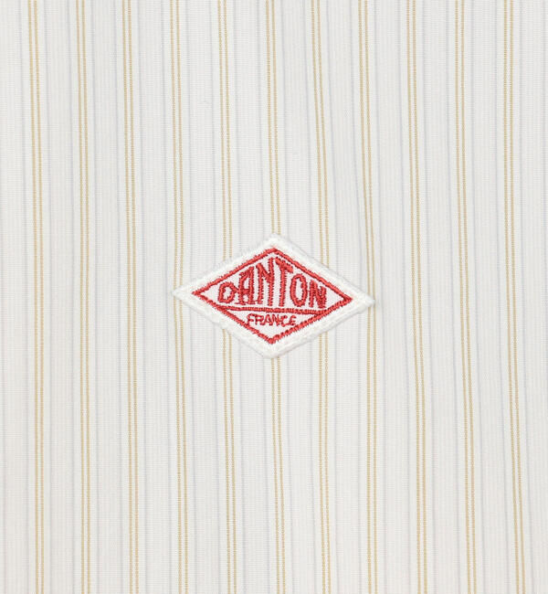  「DANTON | コットンポプリン 長袖バンドカラーシャツ STRIPE WOMEN」|シャツ・ブラウス|