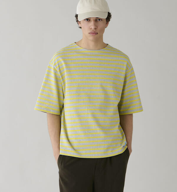 ORCIVAL「ORCIVAL | コットンロード クルーネック 半袖バスクシャツ MEN」|Tシャツ・カットソー|