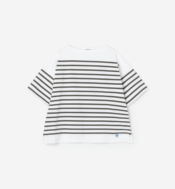 ORCIVAL「ORCIVAL | ラッセル ワイド ボートネック 半袖バスクシャツ MEN」|Tシャツ・カットソー|