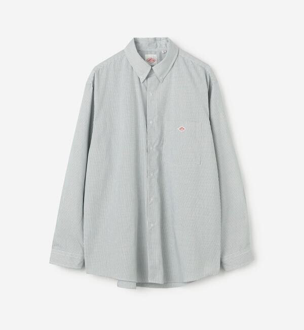 DANTON「DANTON | ポリオックスフォード ボタンダウン長袖シャツ MEN」|シャツ・ブラウス|GREEN系1