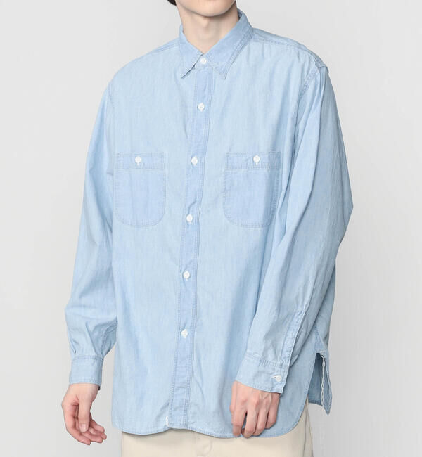  「orSlow | シャンブレー ワークシャツ MEN」|シャツ・ブラウス|