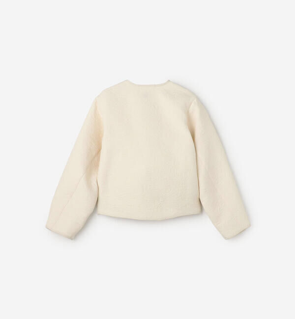 ORCIVAL「ORCIVAL | コットンポリジャカード ラウンドネックジャケット WOMEN」|ノーカラージャケット|