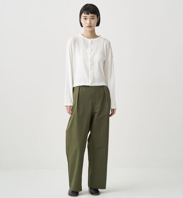 ORCIVAL「ORCIVAL | パターンメッシュ コットン クルーネックカーディガン WOMEN」|カーディガン|