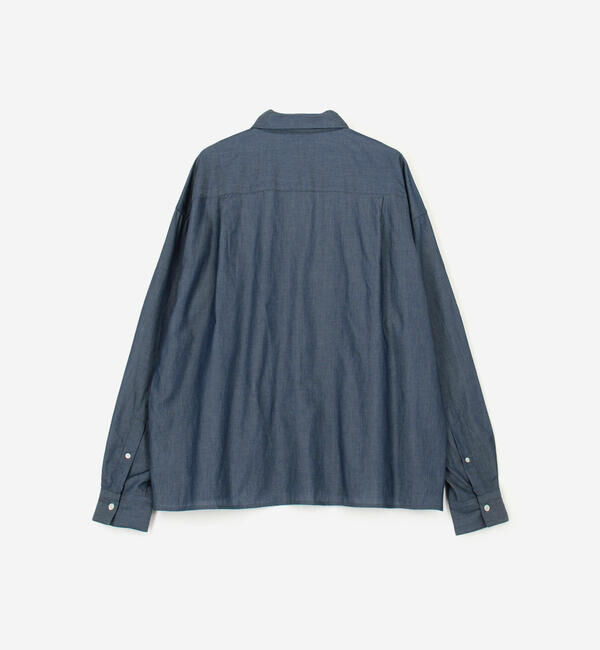 GYMPHLEX「Gymphlex | インディゴツイル 長袖ジップシャツ MEN」|シャツ・ブラウス|