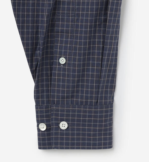 GYMPHLEX「Gymphlex | コットン ハーフジップ 長袖チェックシャツ WOMEN」|シャツ・ブラウス|