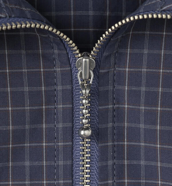 GYMPHLEX「Gymphlex | コットン ハーフジップ 長袖チェックシャツ WOMEN」|シャツ・ブラウス|