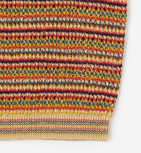  「COOHEM | マルチボーダー ニットベスト WOMEN」|ベスト・ジレ|