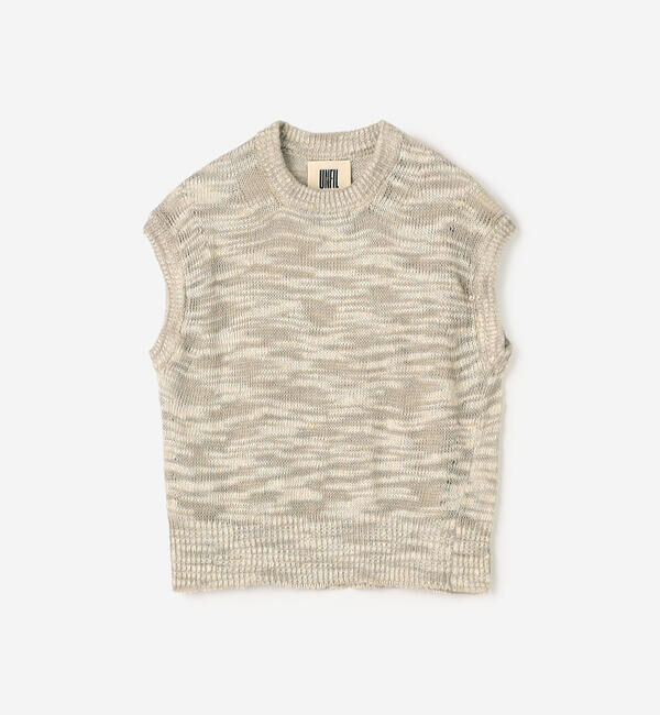 UNFIL「UNFIL | リネンシルク メランジニットベスト WOMEN」|ベスト・ジレ|