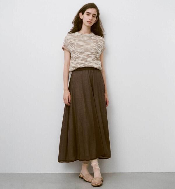 UNFIL「UNFIL | リネンシルク メランジニットベスト WOMEN」|ベスト・ジレ|