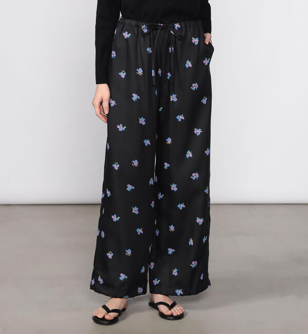 LE GLAZIK「LE GLAZIK | ツイルプリント エラスティックパンツ WOMEN」|チノ|