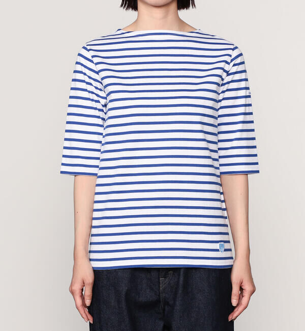 ORCIVAL「ORCIVAL | ジャージー ボートネック5分袖Tシャツ WOMEN」|Tシャツ・カットソー|